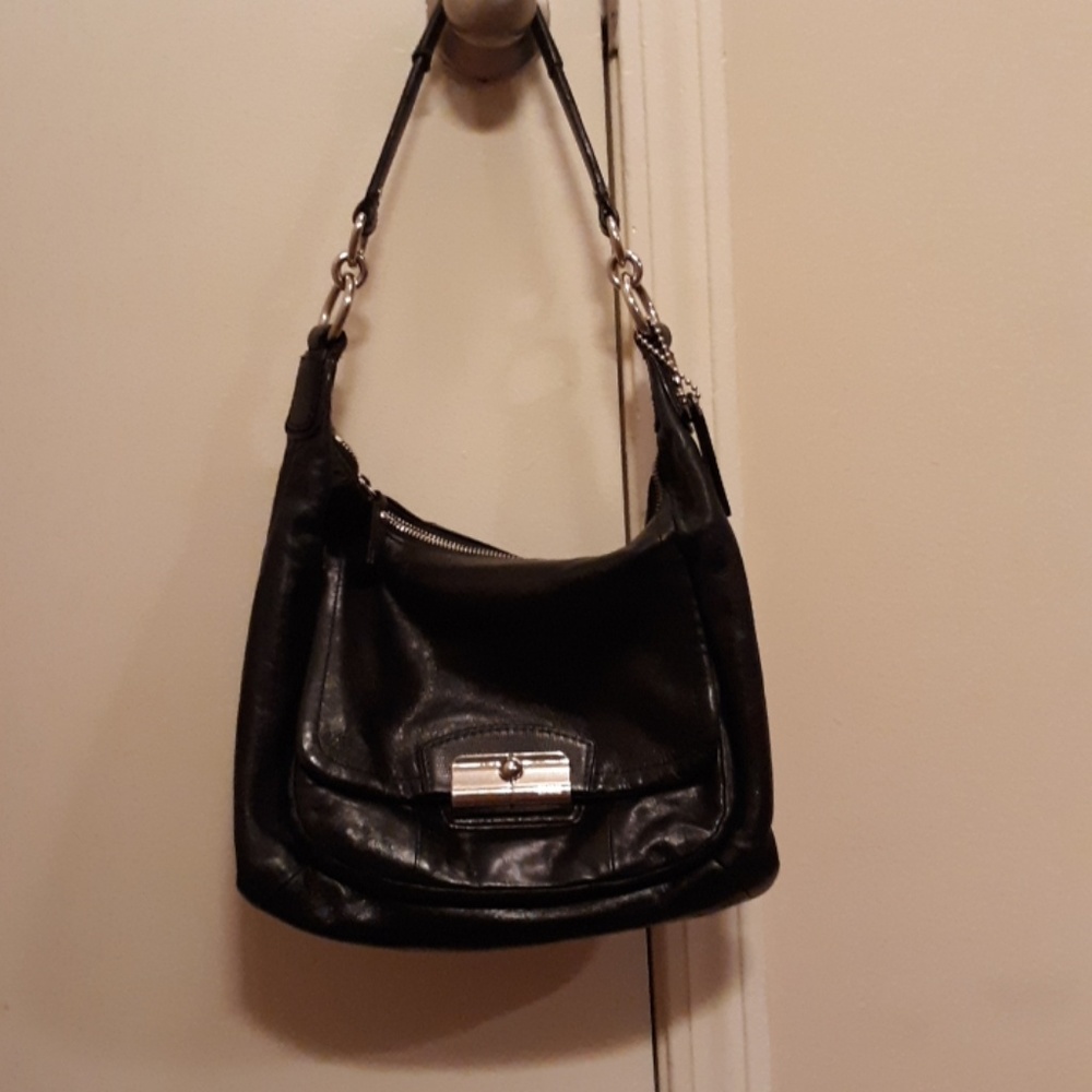 Coach Black leather purse